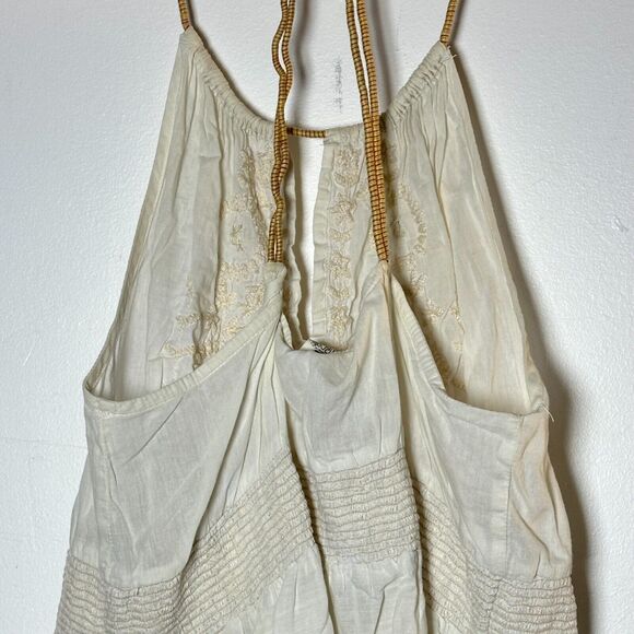 FREE‎ PEOPLE Vintage Y2K babydoll halter tank strappy boho womans 10 academia - Picture 8 of 13